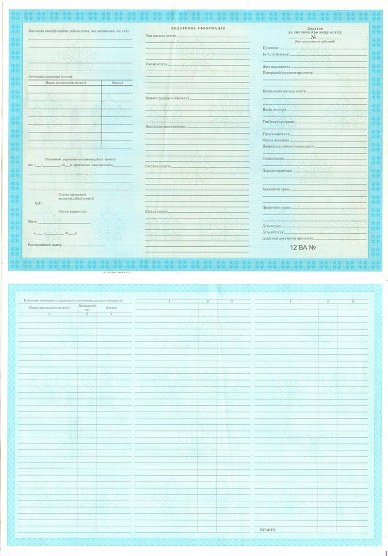 prilozhenie k diplomu ot 2000 goda